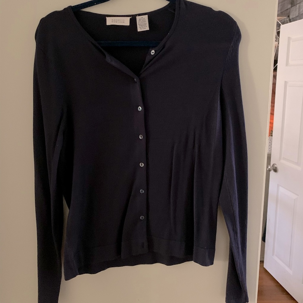 Barney’s NY dark blue cardigan